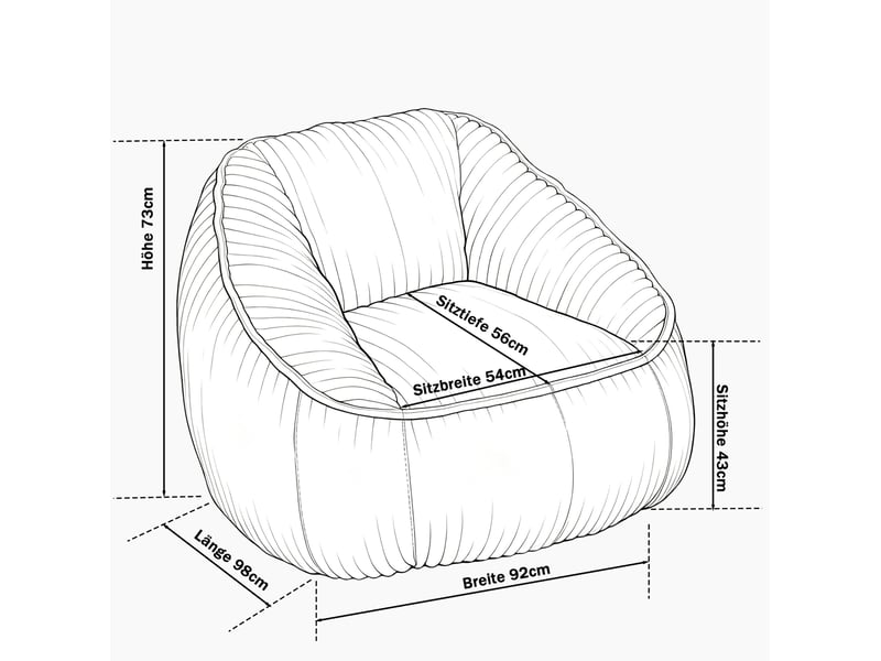  Fauteuil poire modenvie en chenille rose à mousse à mémoire de forme 98 x 92 x 73 cm  - Conforama C