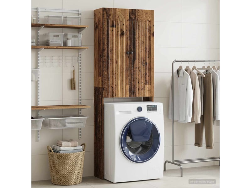  Armoire de toilette alkmaar bois ancien 66x25.5x190 cm  - Conforama C