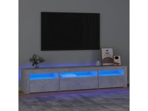 Meuble tv coloris gris 195 cm <strong></strong> <strong></strong>