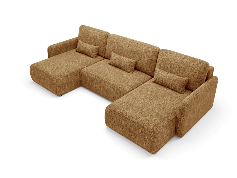  Canapé d'angle convertible livello u jaune  - Conforama E