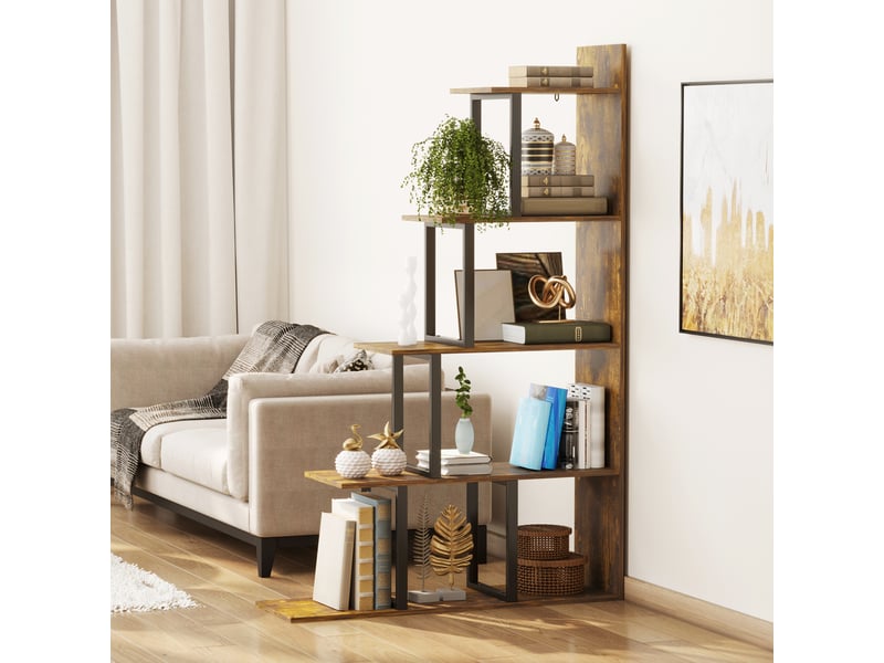  Bibliothèque en aggloméré de style vintageindustriel 102 x 30 x 160 cm  - Conforama C