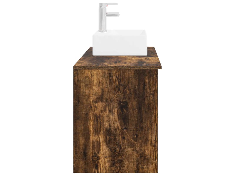 Ensemble de mobilier de salle de bain 2 pcs chêne fumé shl7800 - Conforama E