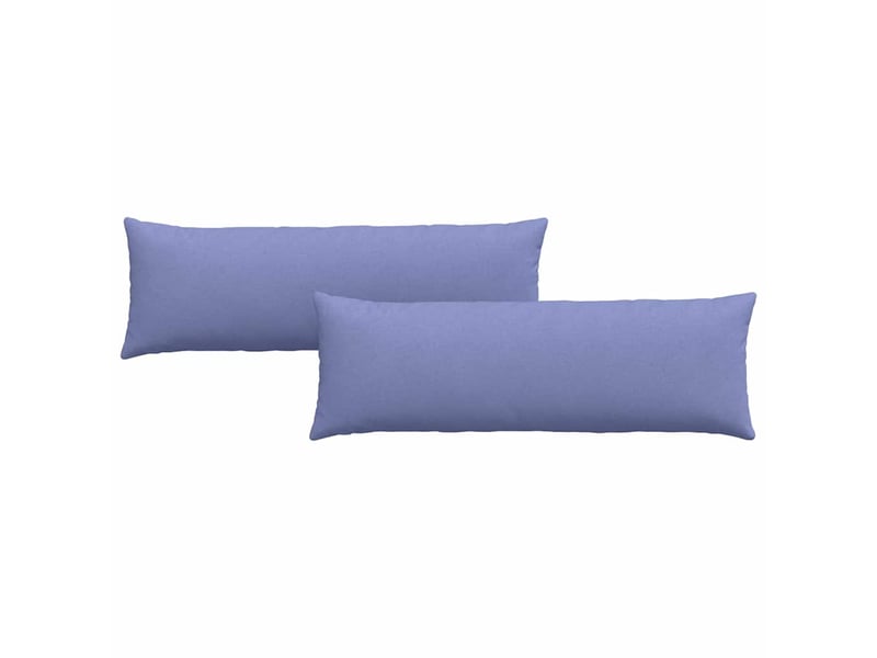 Lot de 2 coussins de canapé, coussins décoratifs tissu bleu denim 120 x 40 cm cf58783 - Conforama A