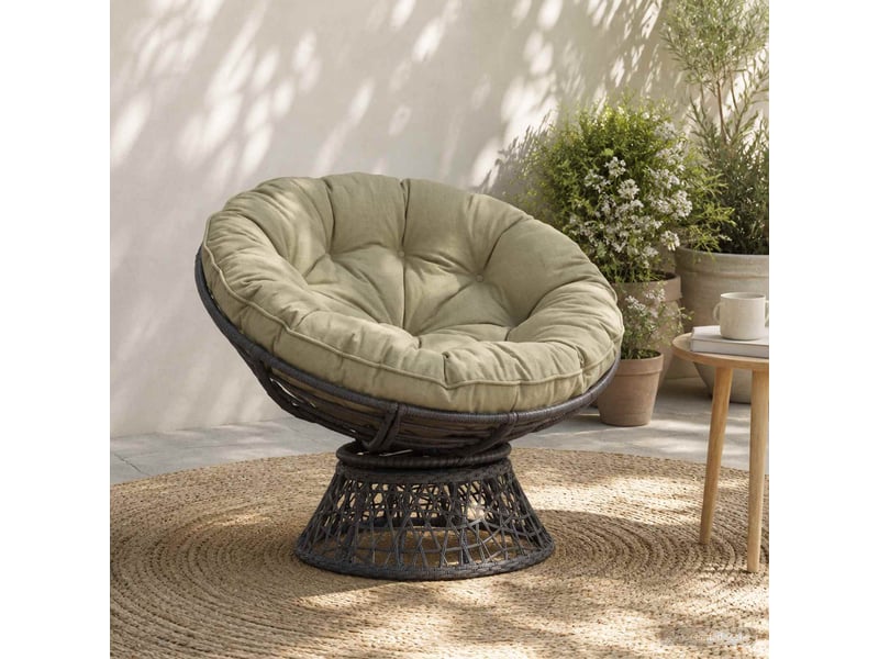 Coussin de chaise suspendue, coussin d'assise vianen 100 % polyester vert clair cf54303 - Conforama B