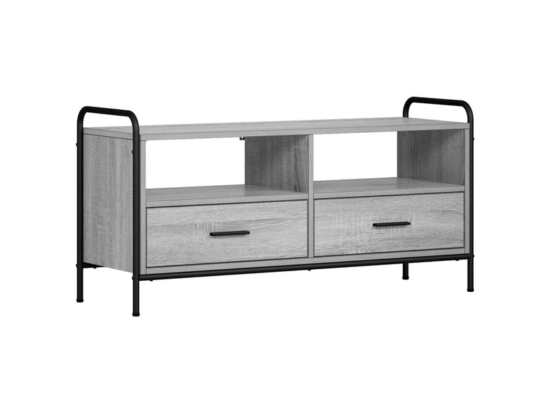  Meuble tv moderne, banc tv 67,5x33x50 cm sonoma gris bois d'ingénierie shl24001  - Conforama A
