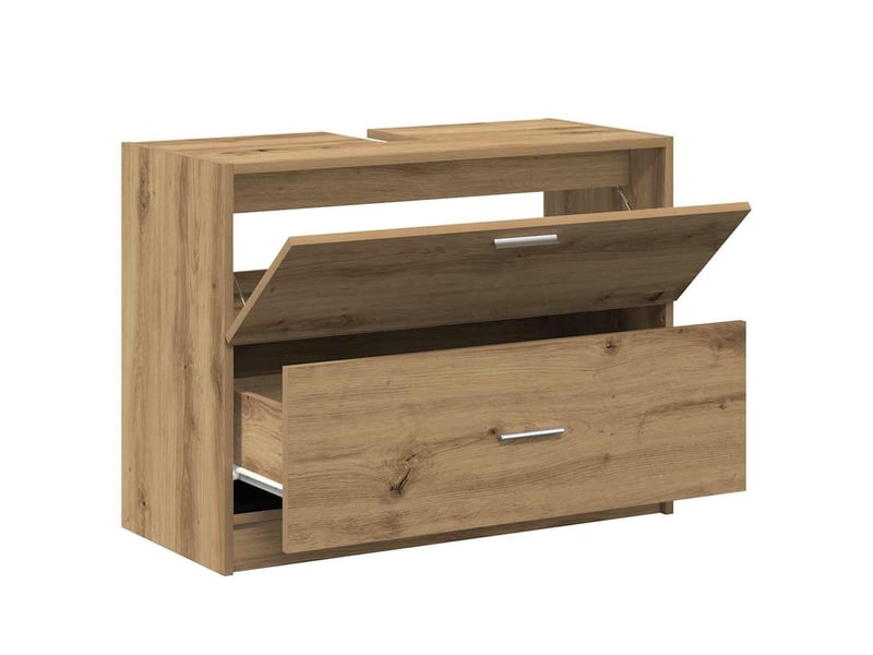  Cabinet de salle de bain, armoire salle de bain chêne artisanal 78 x 37 x 59 cm cf65298  - Conforama E