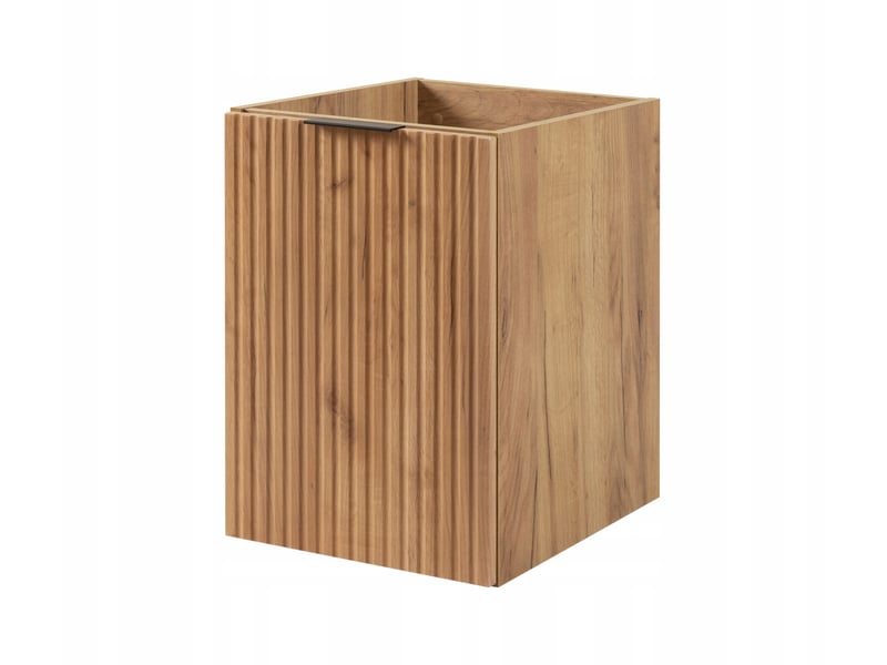  Meuble bas de salle de bain avec panier à linge flow chêne 40 cm  - Conforama C