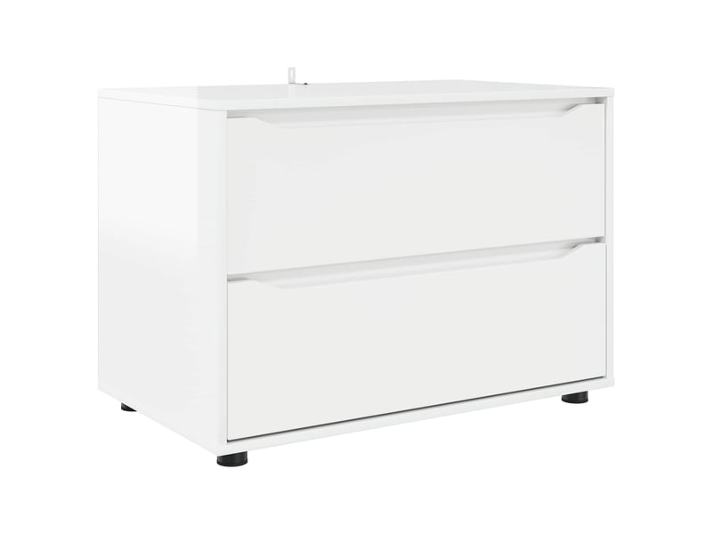  Armoire de rangement, commode de rangement 80 x 48 x 57 cm bois d'ingénierie shl2453  - Conforama A