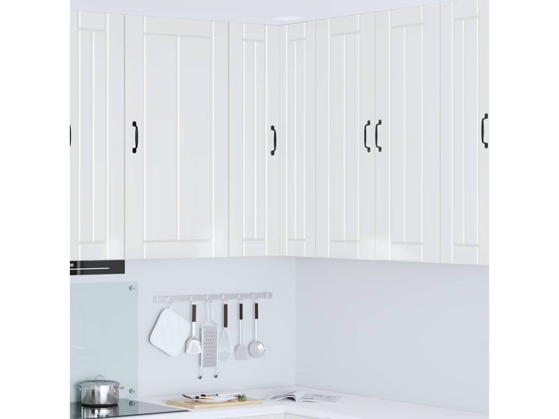 Meuble mural de cuisine, armoire d'angle cuisine lucca blanc brillant 57x57x100cm - Conforama B