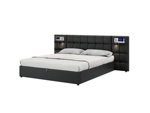 Lit coffre 180x200 cm VIVRYN   coloris noir