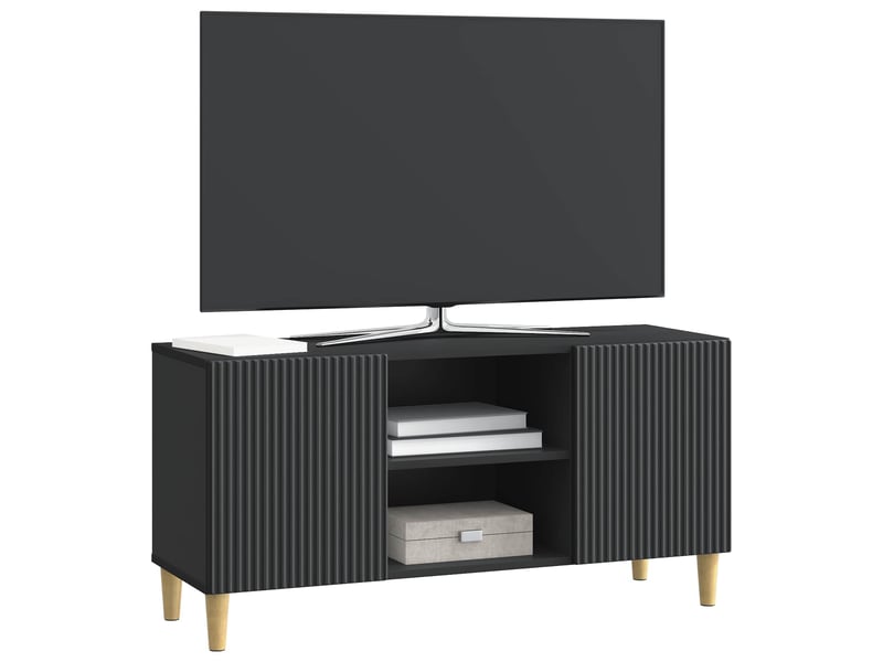  Meuble tv - banc tv - meuble de rangement 102 x 34,5 x 50 cm noir bois d'ingénierie  - Conforama C