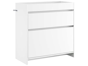 Meuble sous lavabo de salle de bain, commode blanc 78.5x37.5x81 cm shl5114