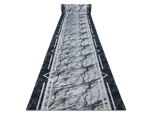 Tapis de couloir antidérapant lotus marmur 60950 marbre gris lavable 80 cm 80x690 cm