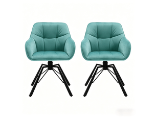 Chaises de cuisine pivotantes à dossier rembourré - chic et larges - lot de 2 - disponible sur site