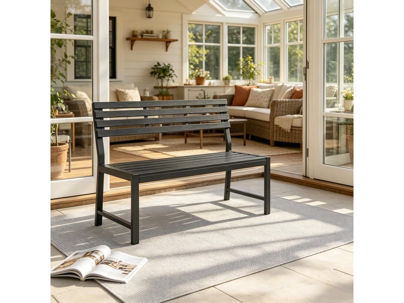  Banc de jardin extérieur avec dossier, style banc de parc  - Conforama D