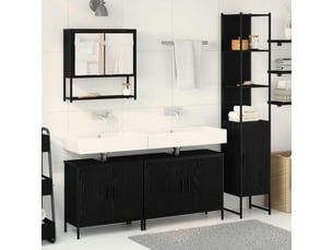 Ensemble de mobilier de salle de bain 4 pc noir cf64532