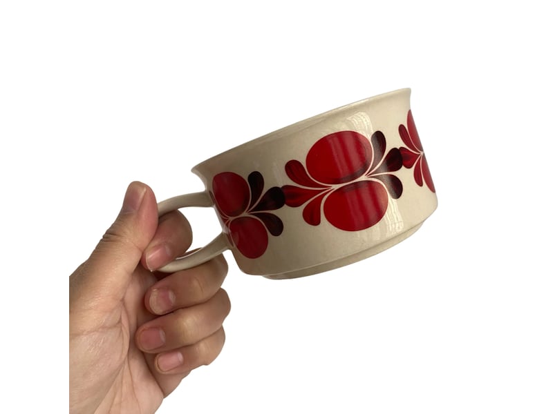  Tasse en céramique, motif fleur boule de feu, 270 ml, à l’unité  - Conforama A