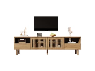 Meuble tv coloris naturel 180 cm   