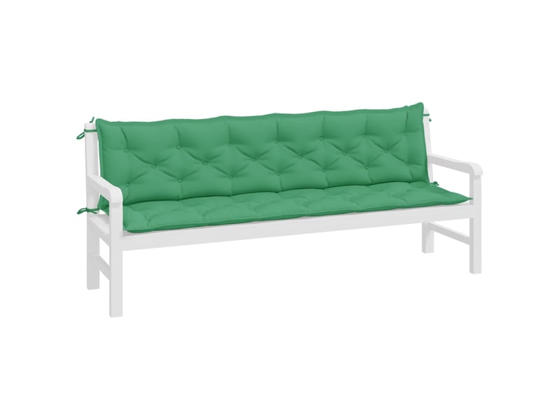  Lot de 2 coussins de banc jardin, coussins d'assise vert 200x50x7 cm tissu oxford cf58749  - Conforama C
