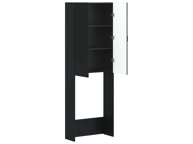  Armoire de toilette, meuble de toilette hoorn noir 66x25.5x190 cm  - Conforama D