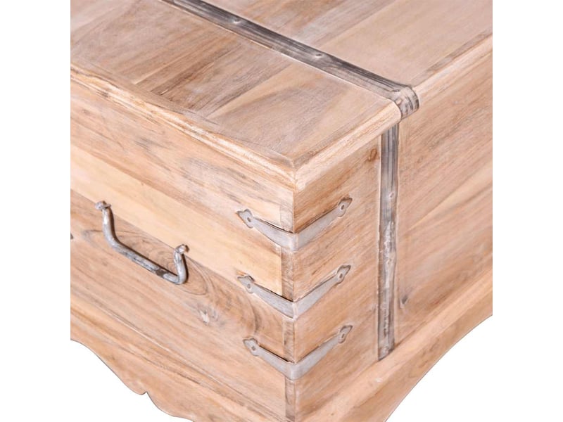 Coffre de rangement, boîte de rangement de rangement bois d'acacia - Conforama D