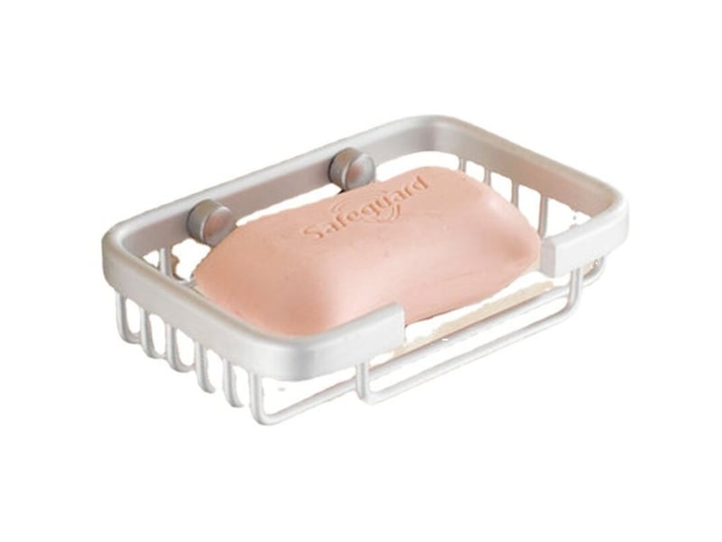  Crochet de salle de bain avec porte-savon et porte-savon mural en aluminium  - Conforama D