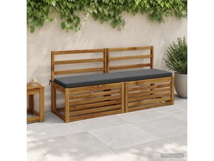 Lot de 2 coussins de banc, coussins d'assise soest 100 % polyester anthracite cf56977