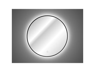 Miroir salle de bain led rond noir 60x60 cm design