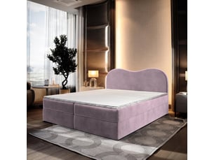 Lit avec rangement 160x200 cm <strong>MASSENO</strong>  <strong></strong> coloris violet