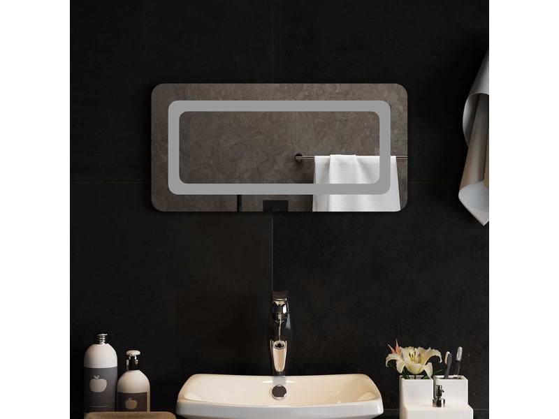  Miroir de salle de bain, miroir de toilette led transparent 60 x 30 cm verre trempé cf62590  - Conforama B