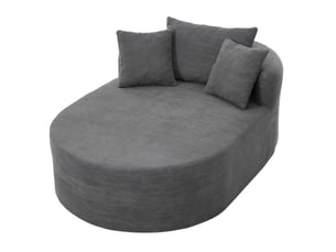 Fauteuil fixe <strong>HAUSS SPOLE</strong> Velours côtelé gris