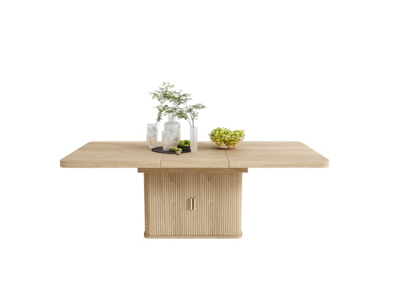  Table extensible 150–200 × 90 cm avec rangement intégré, finition chêne Fay Lum - Conforama A
