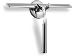 25,2 cm-chrome,raclette de douche,raclette de fenêtre,essuie-glace en acier inoxydable avec crochet d'aspiration solide pour salle de bain