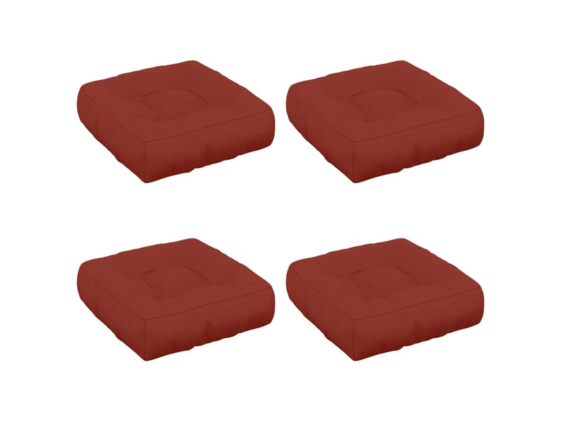  Lot de 4 coussins de siège, coussins d'assise vianen 100 % polyester rouge cf60659  - Conforama A