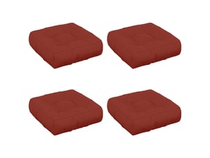 Lot de 4 coussins de siège, coussins d'assise vianen 100 % polyester rouge cf60659