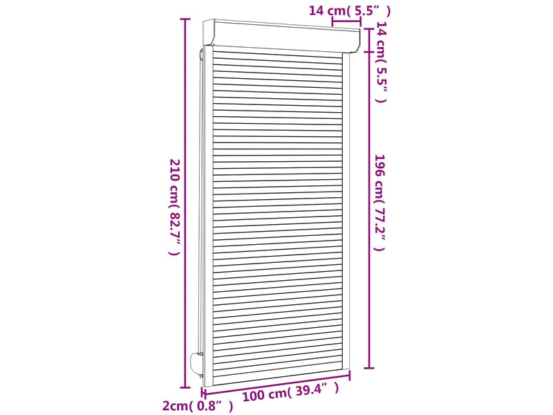 Store enrouleur, store roulant blanc 100 x 210 cm aluminium et polyuréthane cf47250  - Conforama E