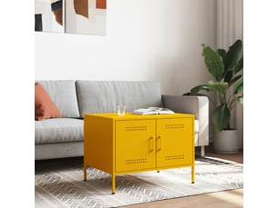 Table basse rectangulaire coloris jaune