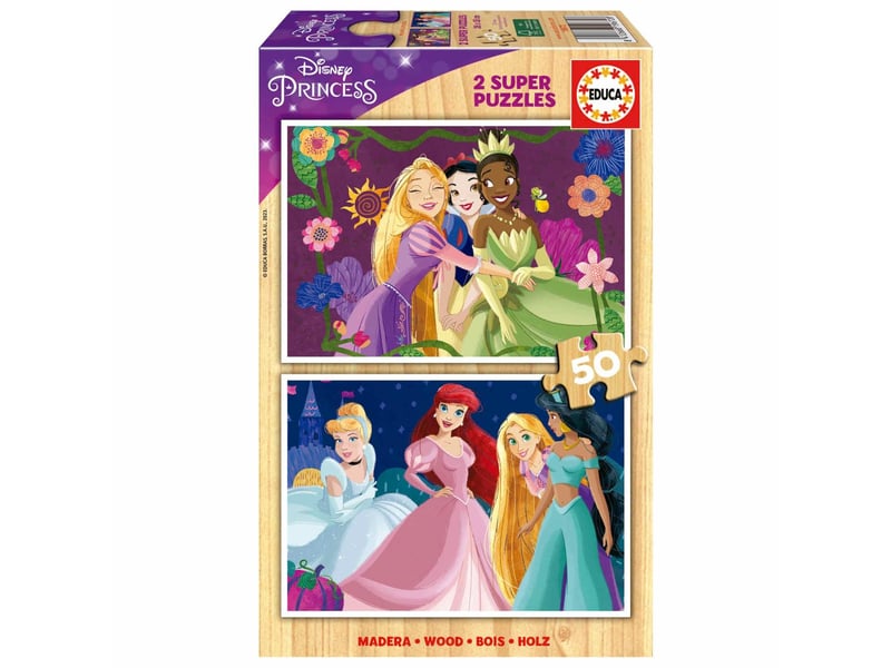  Puzzles 2 x 50 pcs disney princess en bois 19672 - Conforama A