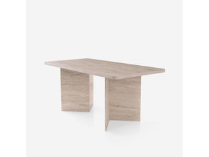 Table à manger rectangulaire effet pierre loft
