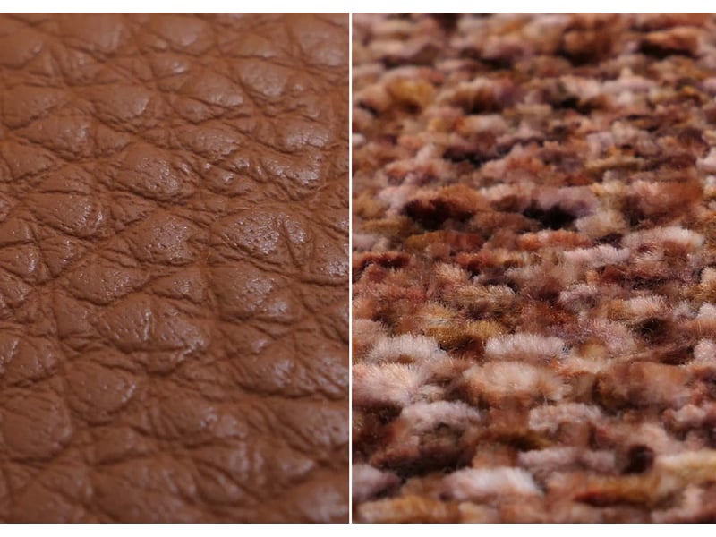  Lot de 2 chaises de salle à manger hwc-r23, chaises de cuisine pivotantes, en similicuir et tissu chenille (410 gm²) - terracotta  - Conforama D