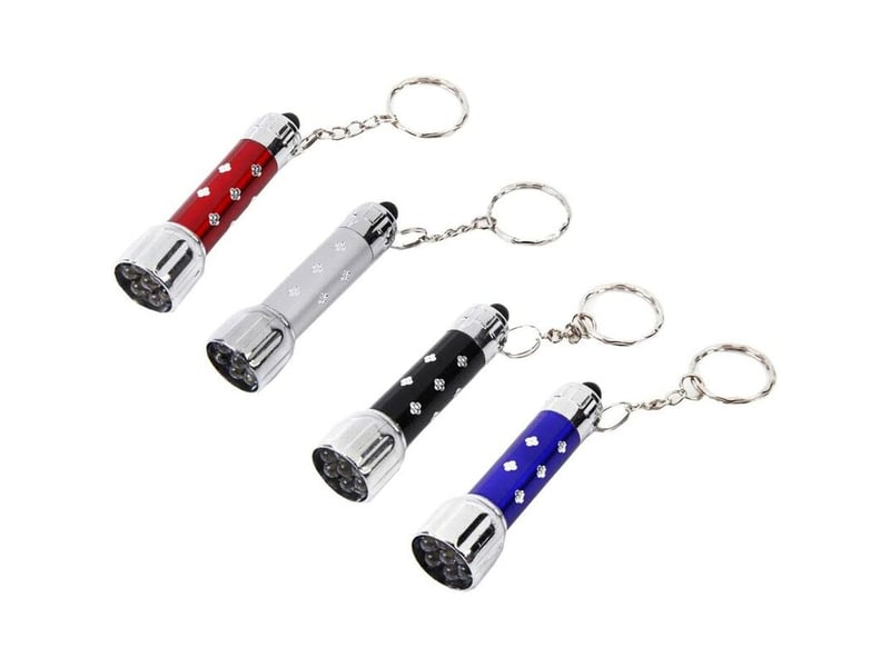 8 pièces led mini torche, lampes de poche keychain led keychain pour camping enfants party favors, lampe de voyage portable camping,pêche et autres ac - Conforama A