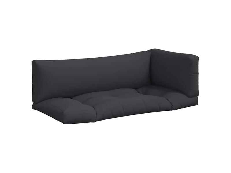  Lot de 3 coussins de palette, coussins de canapé noir tissu cf59693  - Conforama A