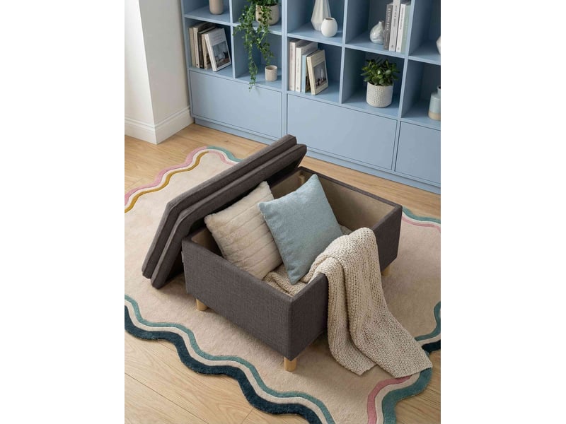  Sam, pouf coffre de rangement, 70x91 cm, marron Sam - Conforama D