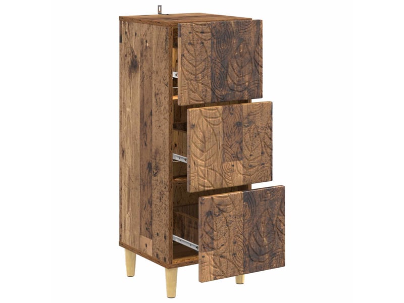  Armoire de rangement bureau, armoire à tiroirs bois ancien 33 x 34,5 x 90 cm shl7576  - Conforama D