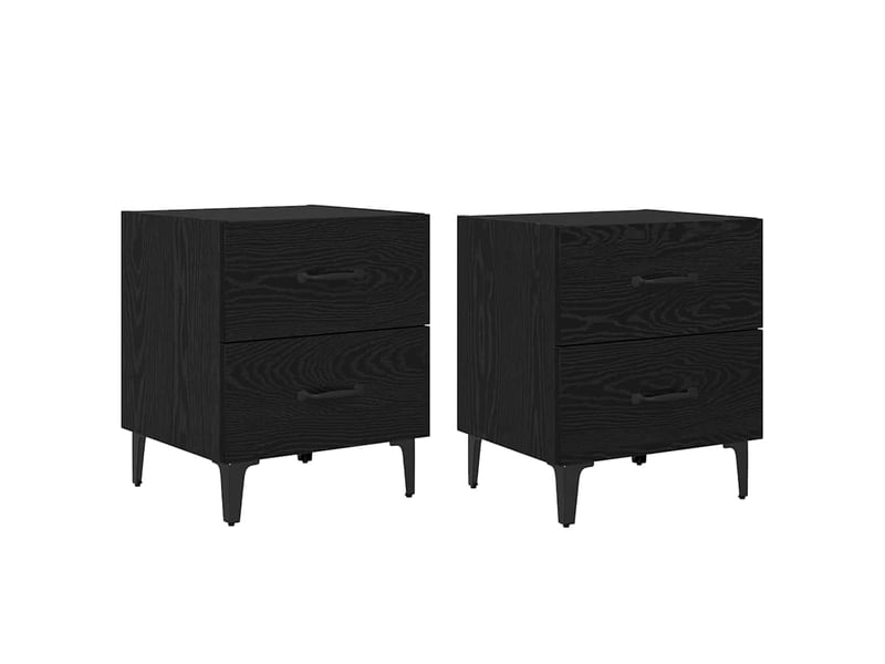  Table de chevet - table de lit 2 pc chêne noir 40 x 35 x 47,5 cm  - Conforama A