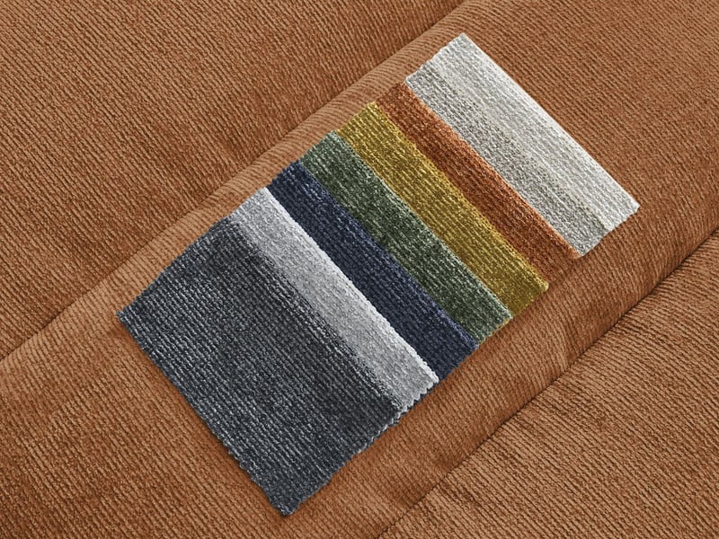  Bobochic canapé droit fixe 3 places sierra tissu texturé orange SIERRA - Conforama C