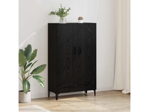 Buffet - haut armoire avec tiroir chêne noir 70 x 31 x 115 cm
