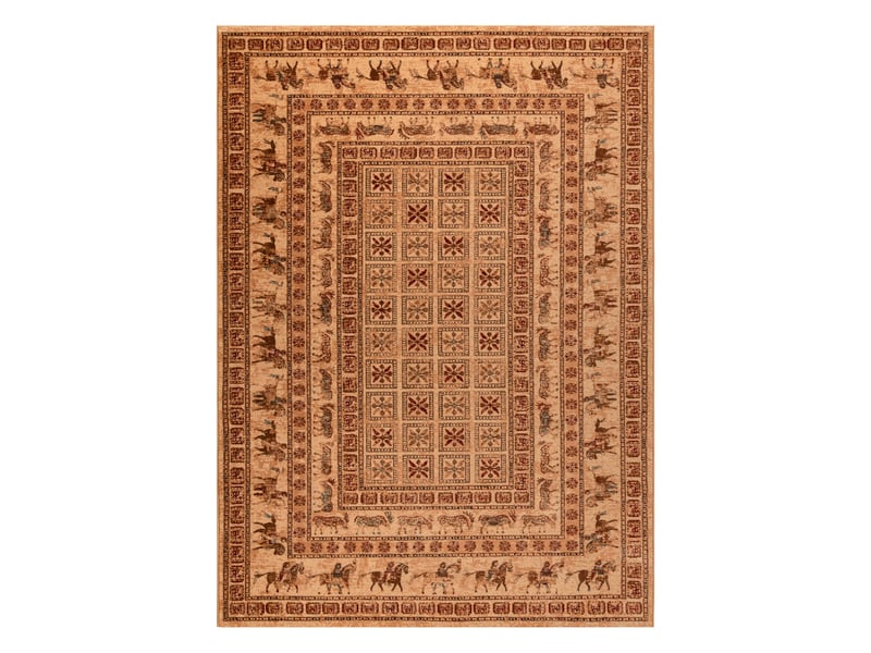  Tapis en laine kashqai 4301 100 oriental, ethnique, couleur saumon   bordeaux 200x300 cm  - Conforama B