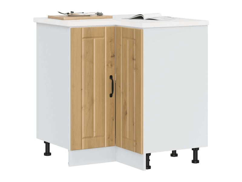  Armoire d'angle de cuisine lucca chêne artisanal  - Conforama B