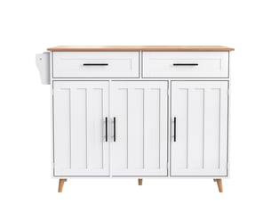 Buffet 2 porte(s) 2 tiroir(s) - 120 cm coloris blanc